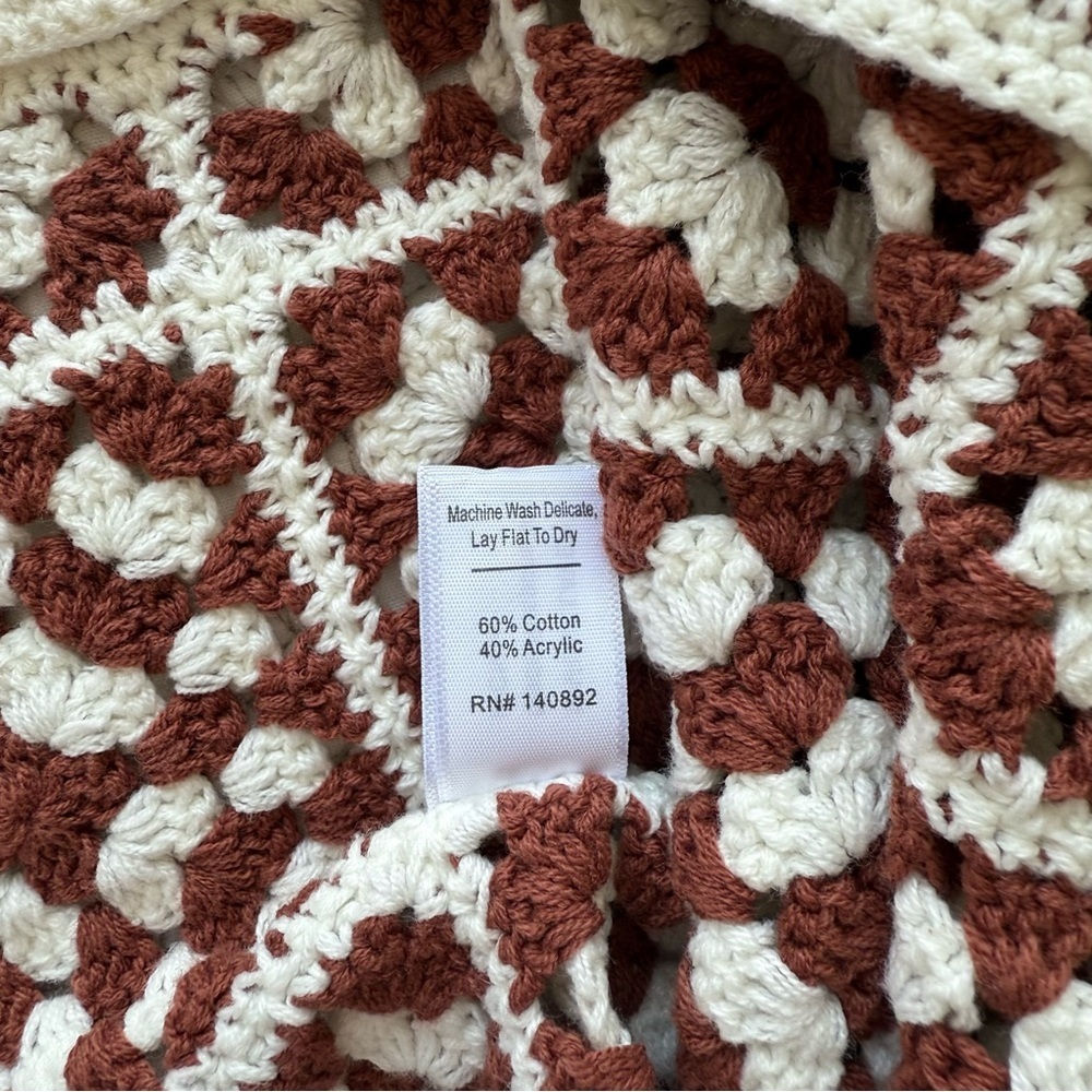 NWOT - Marine Layer - Cora Crochet Tank in Brown/Cream - Picture 8 of 12